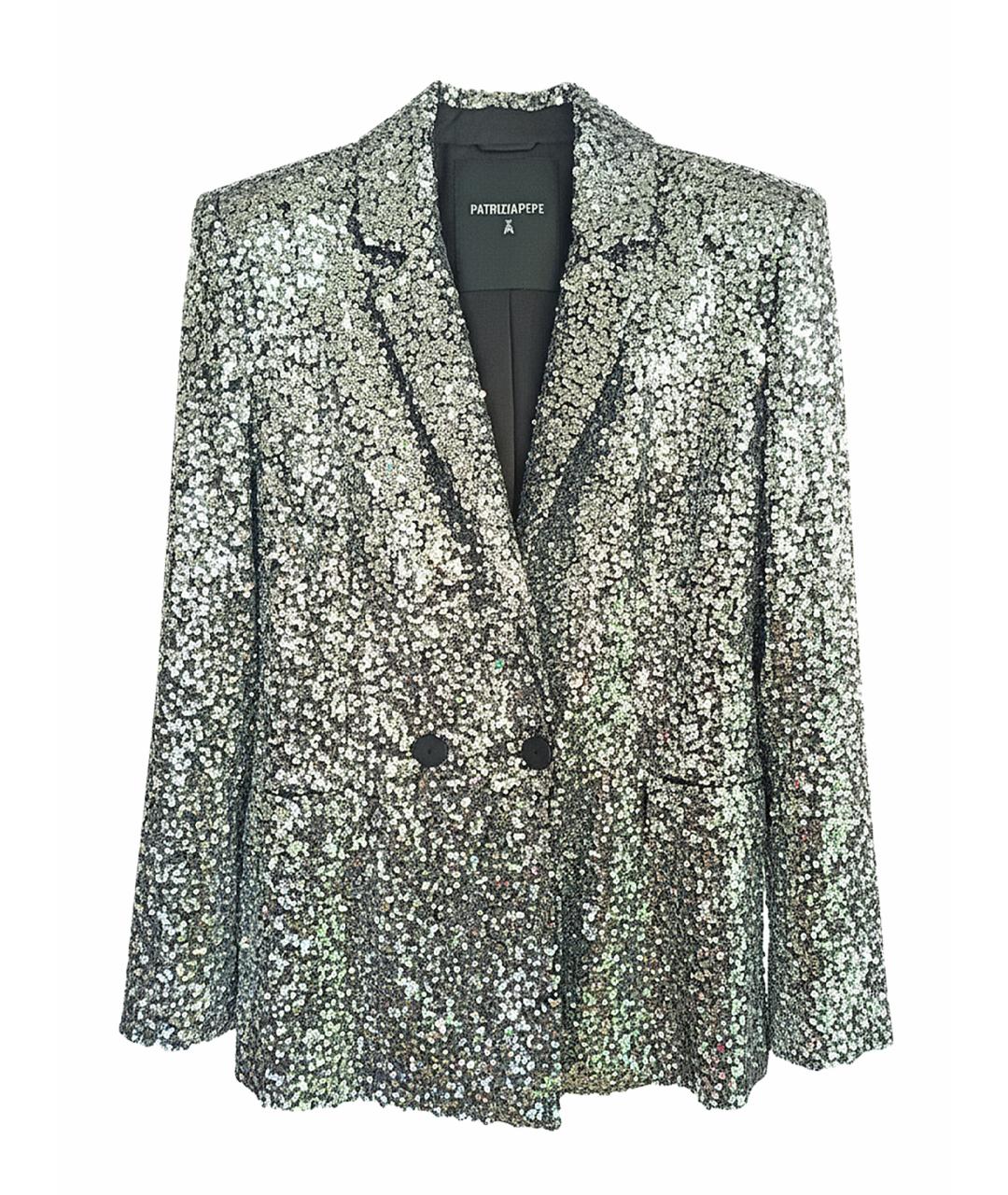 PATRIZIA PEPE Серебрянный жакет/пиджак, фото 1