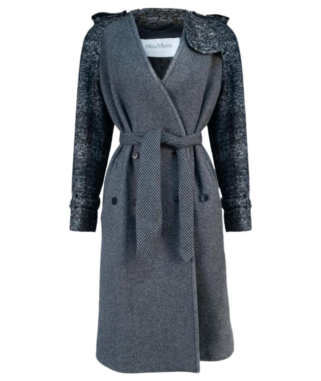 MAX MARA Серое шерстяное пальто, фото 1