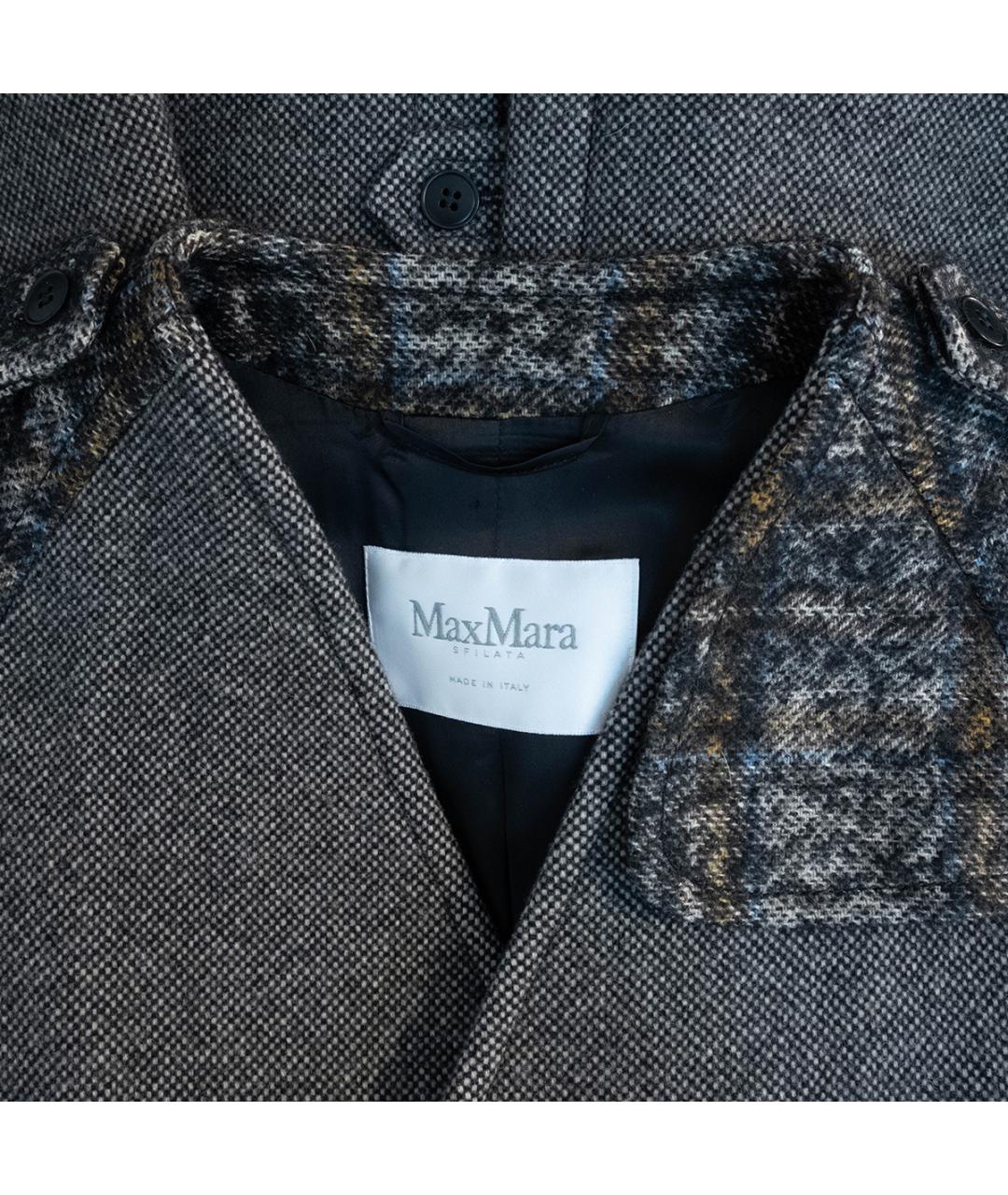 MAX MARA Серое шерстяное пальто, фото 3
