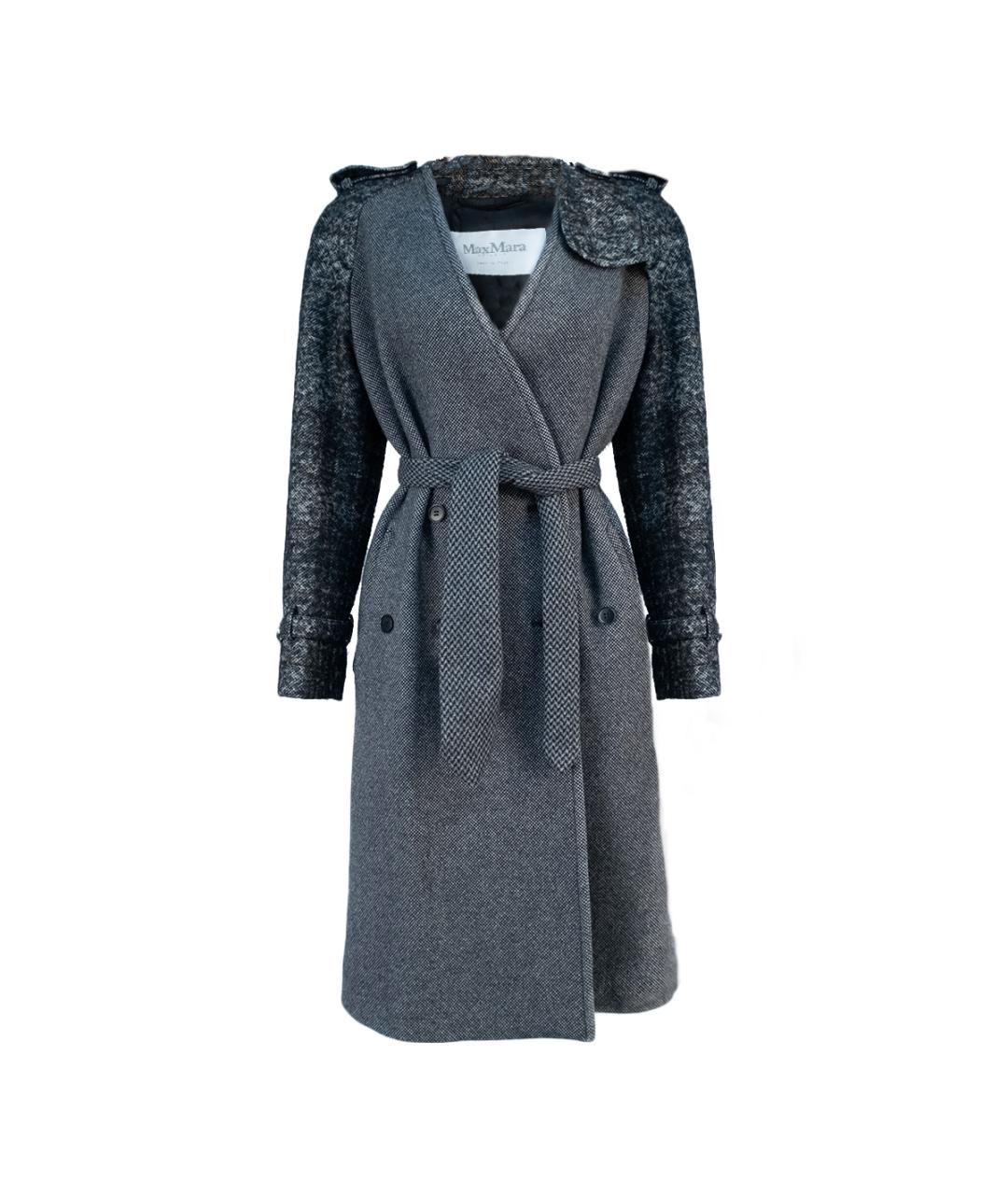 MAX MARA Серое шерстяное пальто, фото 6