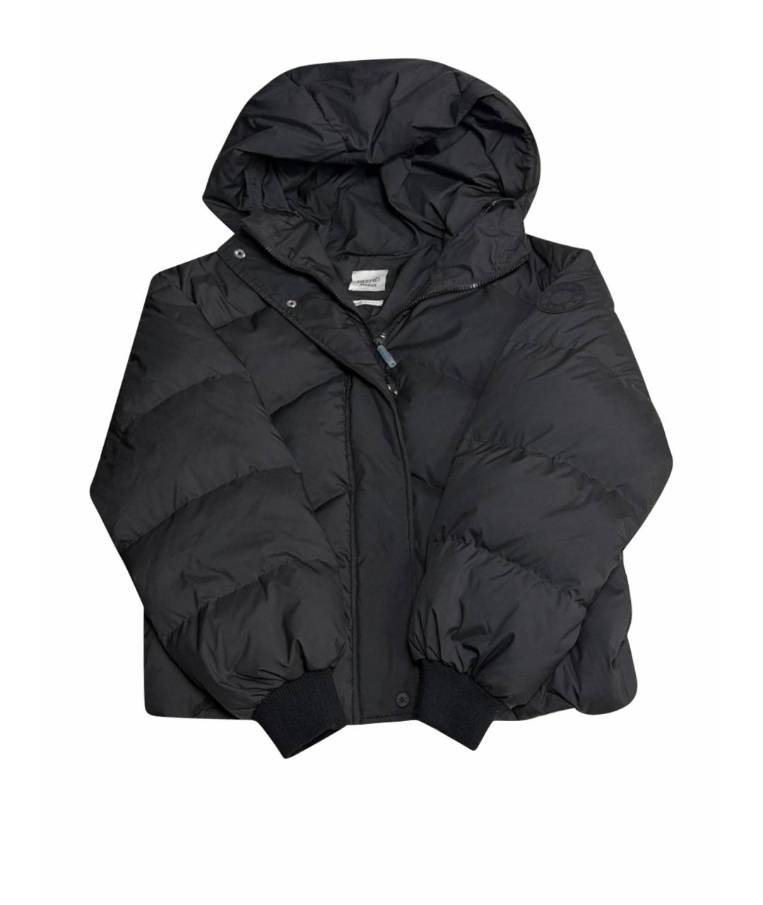 HERMES Черный пуховик, фото 1