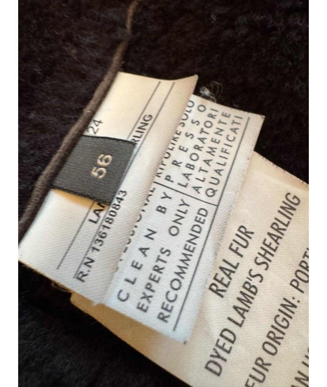FERRAGAMO Коричневая кожаная дубленка/шуба, фото 3