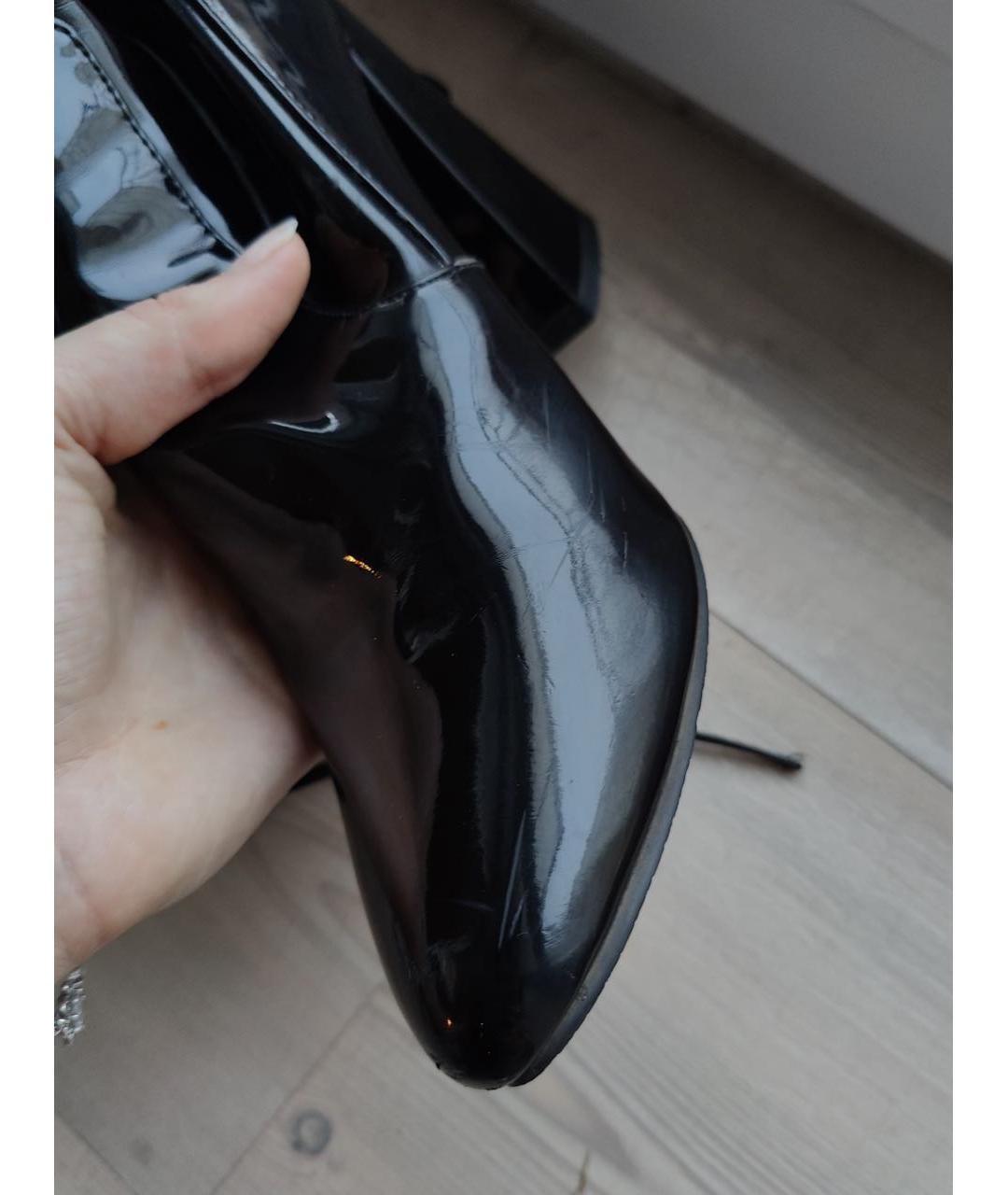 STUART WEITZMAN Черные ботфорты из лакированной кожи, фото 7