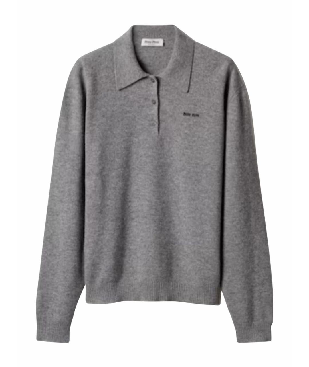 MIU MIU Серый кашемировый джемпер / свитер, фото 1