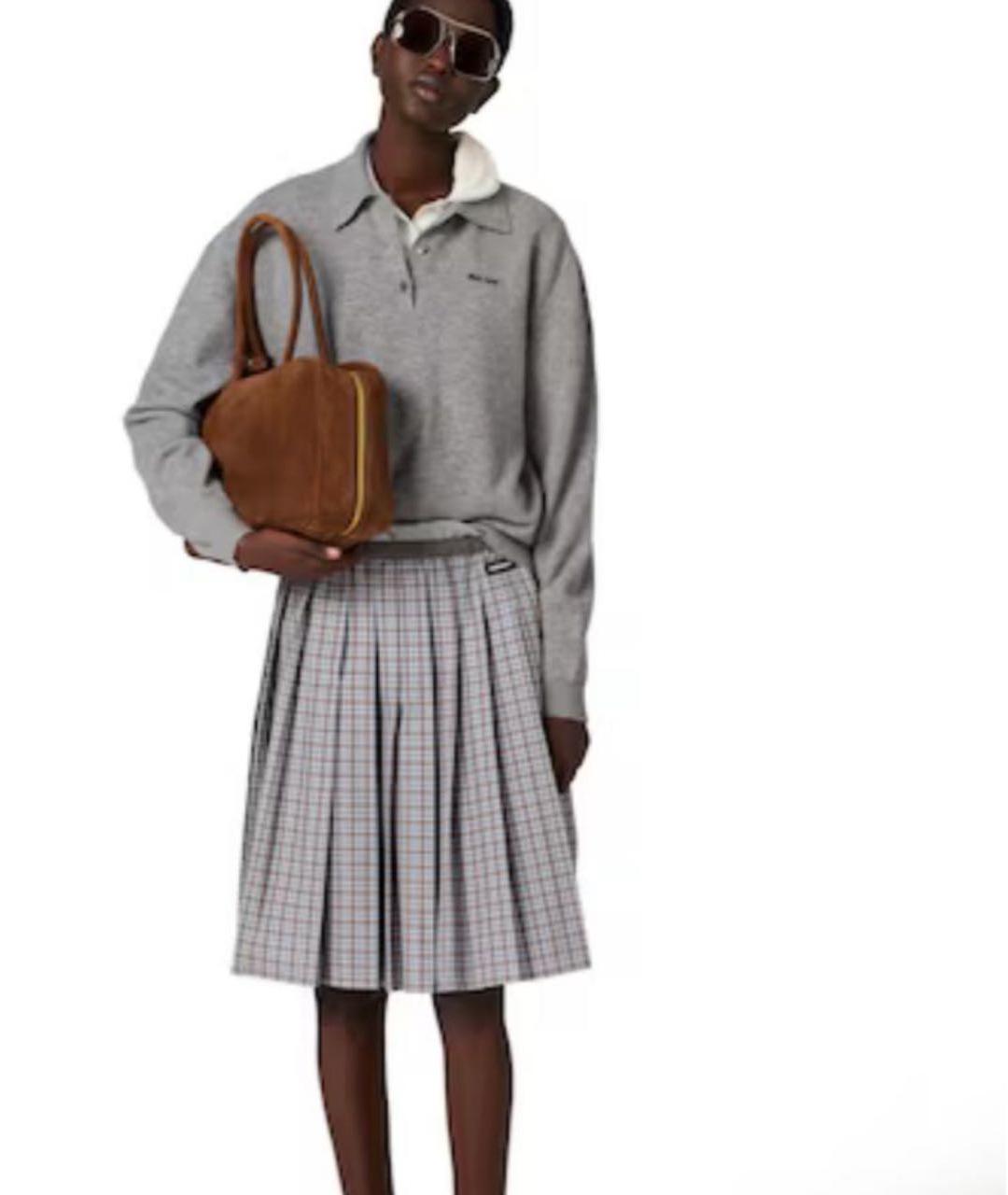 MIU MIU Серый кашемировый джемпер / свитер, фото 2