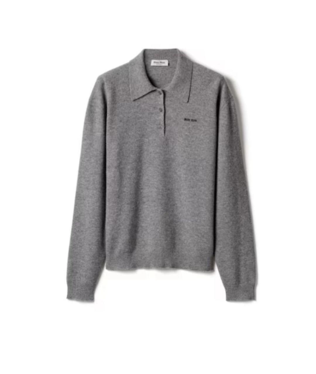 MIU MIU Серый кашемировый джемпер / свитер, фото 6