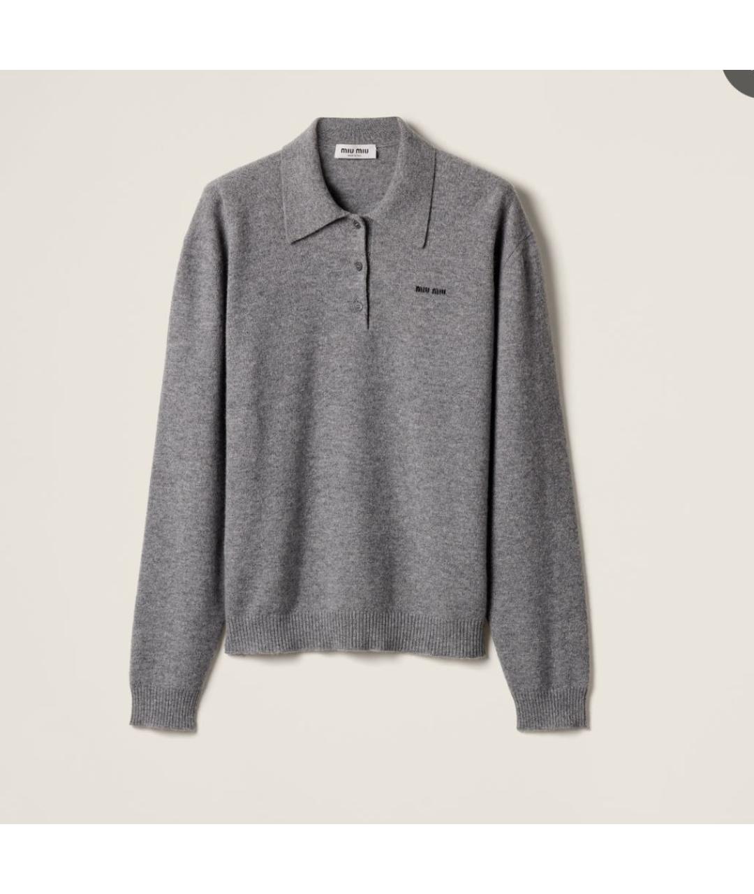 MIU MIU Серый кашемировый джемпер / свитер, фото 5