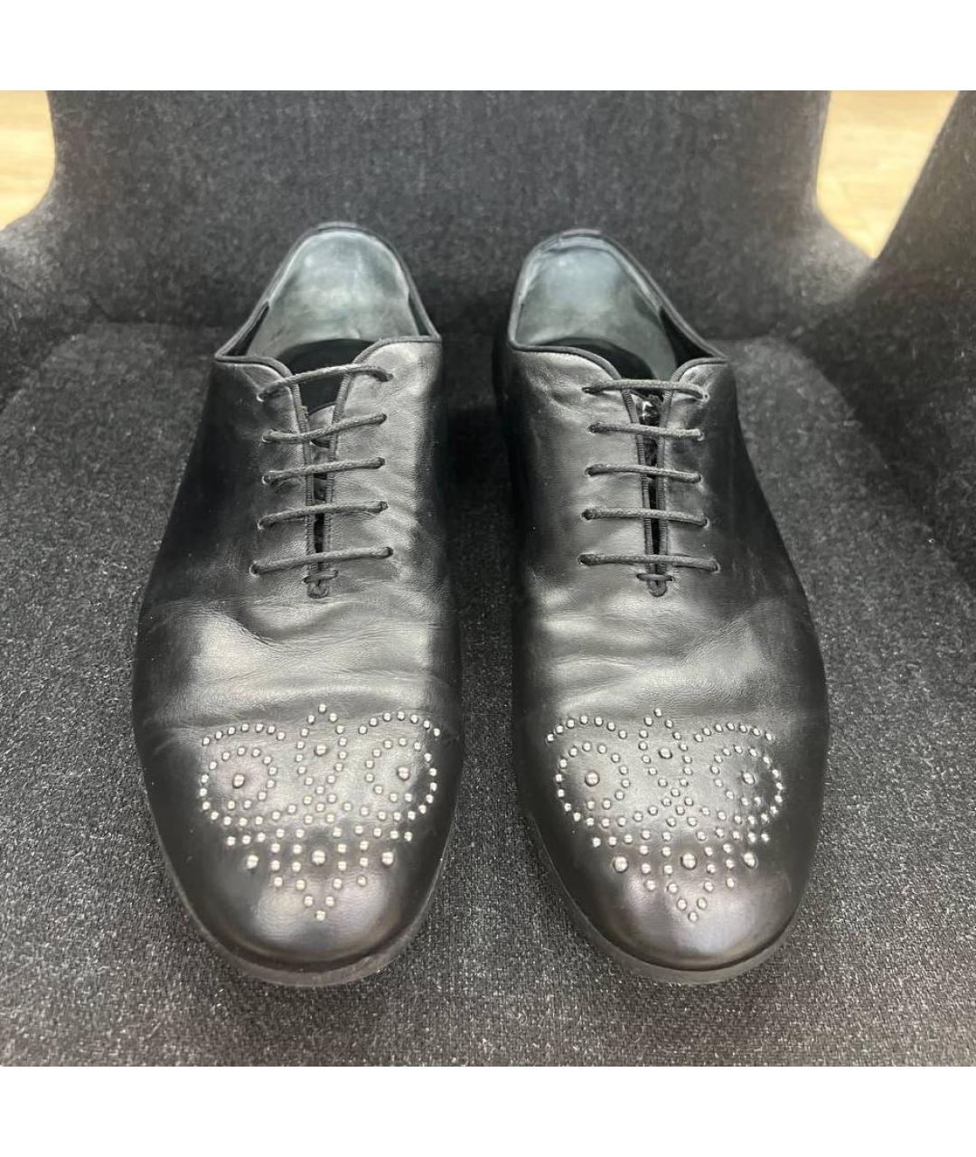 GUCCI Черные кожаные туфли, фото 3