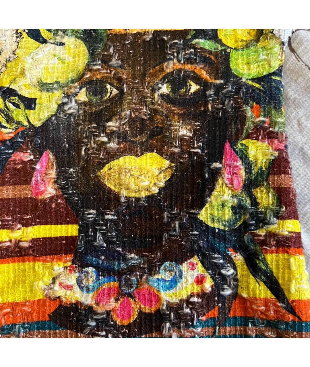 DOLCE&GABBANA Мульти хлопковое коктейльное платье, фото 4