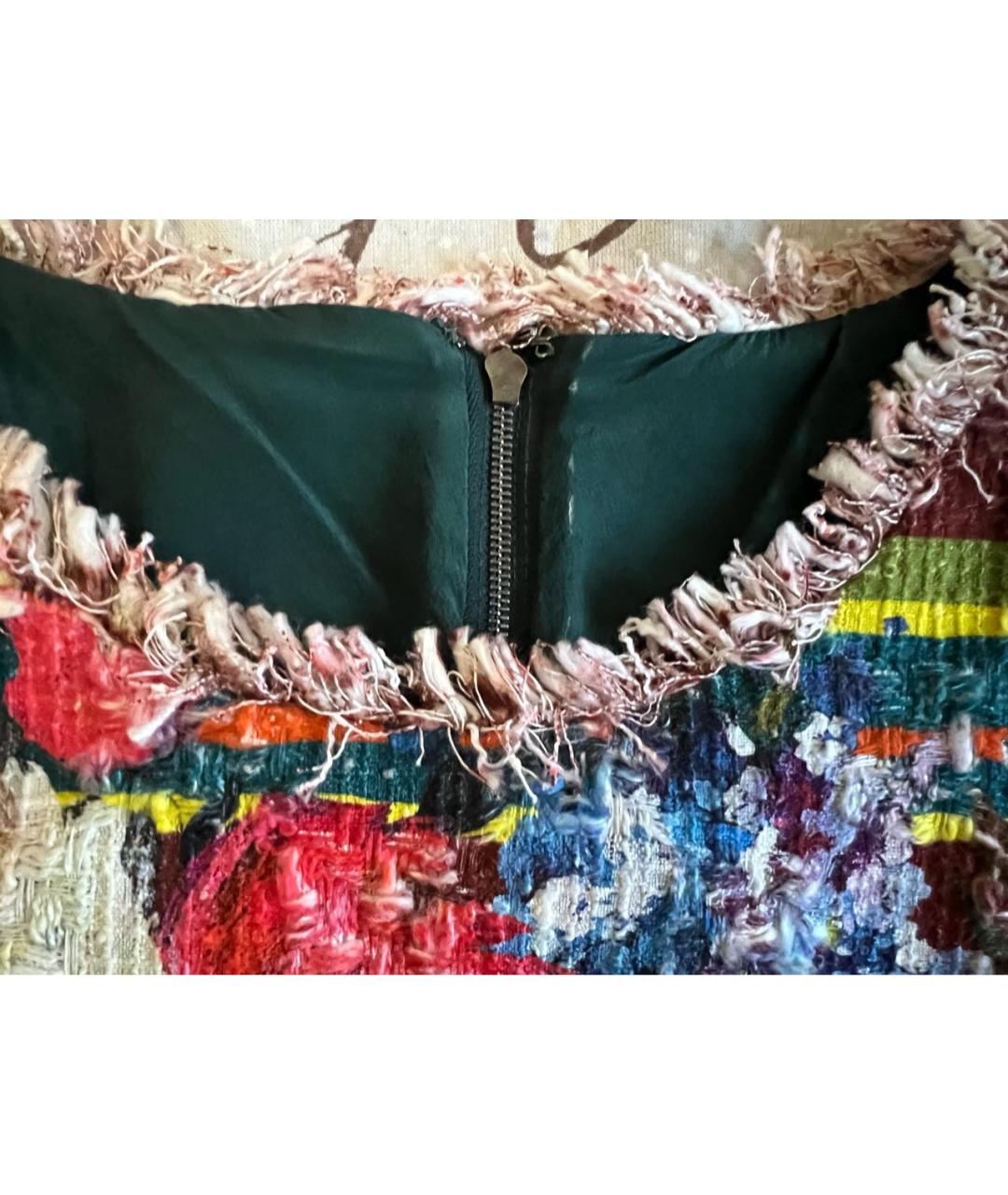 DOLCE&GABBANA Мульти хлопковое коктейльное платье, фото 6