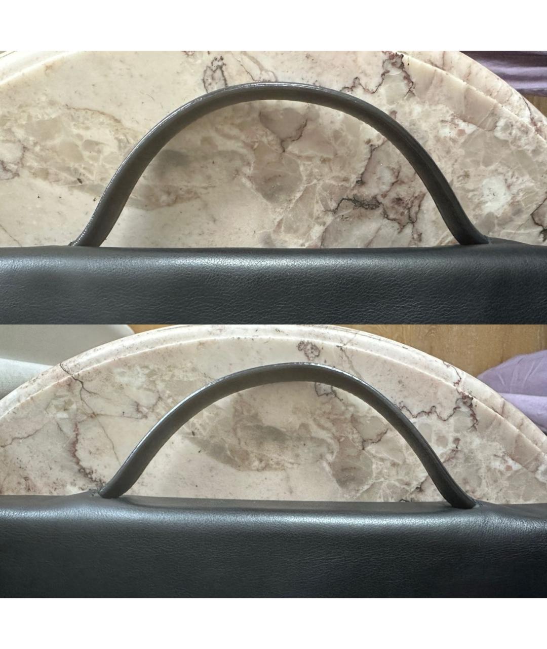 FABIANA FILIPPI Черная кожаная сумка с короткими ручками, фото 7