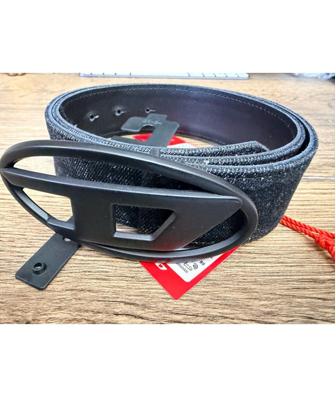 DIESEL Черный кожаный ремень, фото 9
