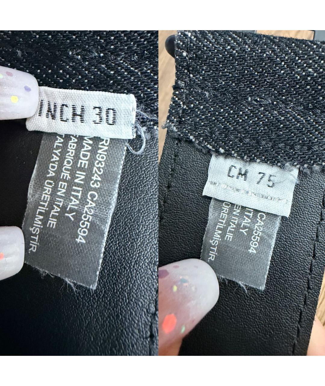 DIESEL Черный кожаный ремень, фото 5