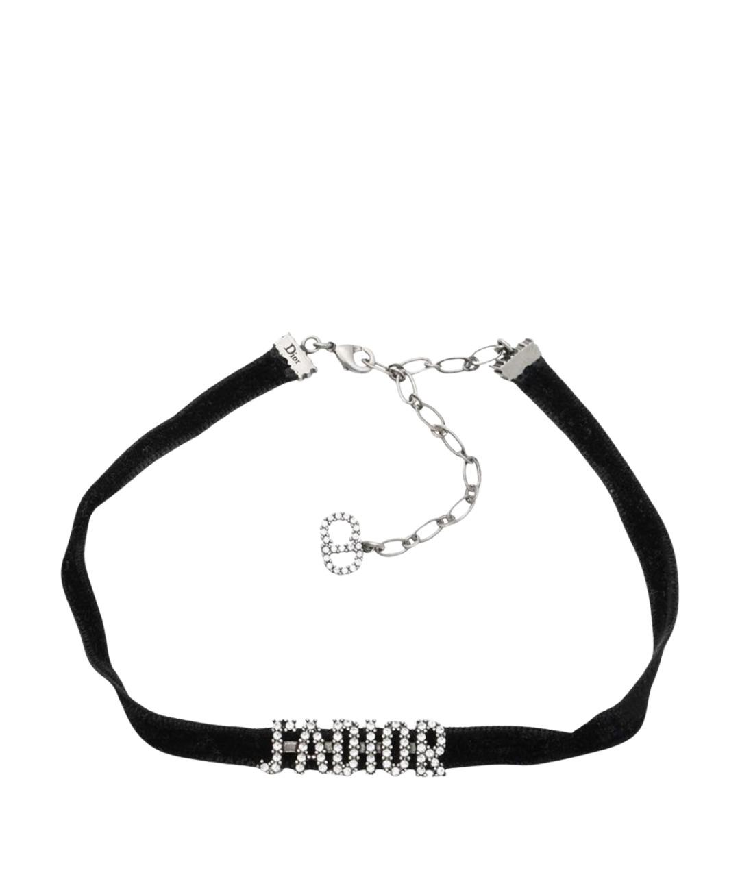 CHRISTIAN DIOR Черный металлический чокер, фото 1