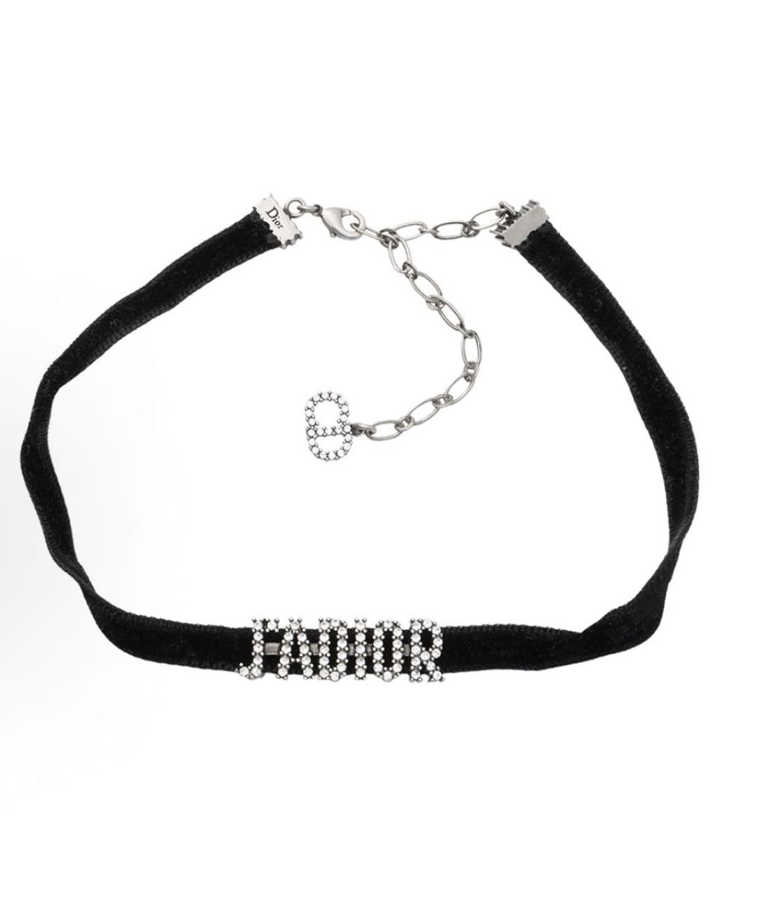 CHRISTIAN DIOR Черный металлический чокер, фото 9