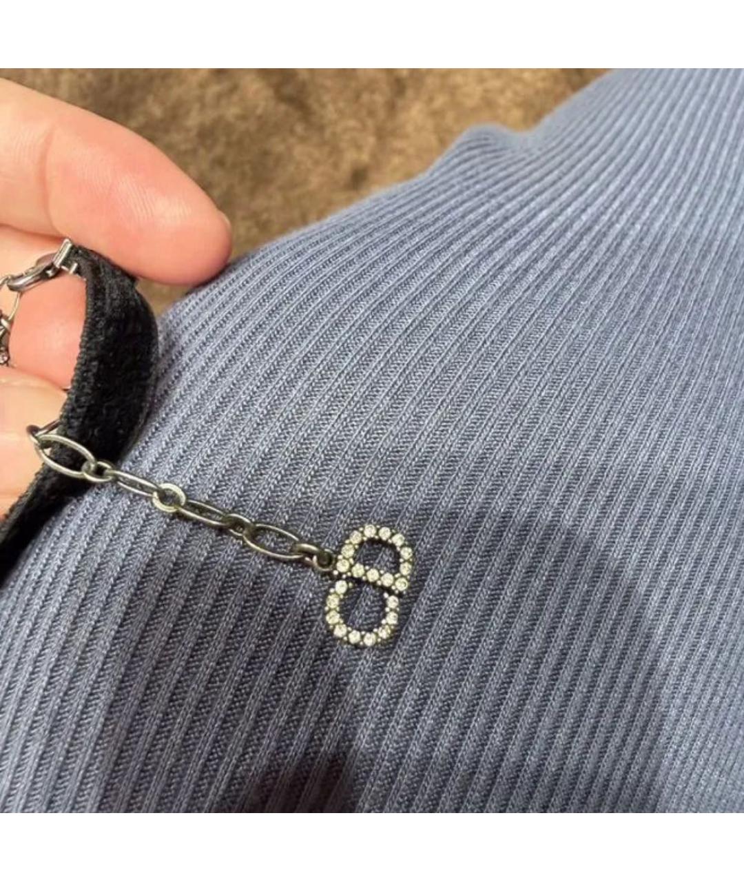 CHRISTIAN DIOR Черный металлический чокер, фото 8