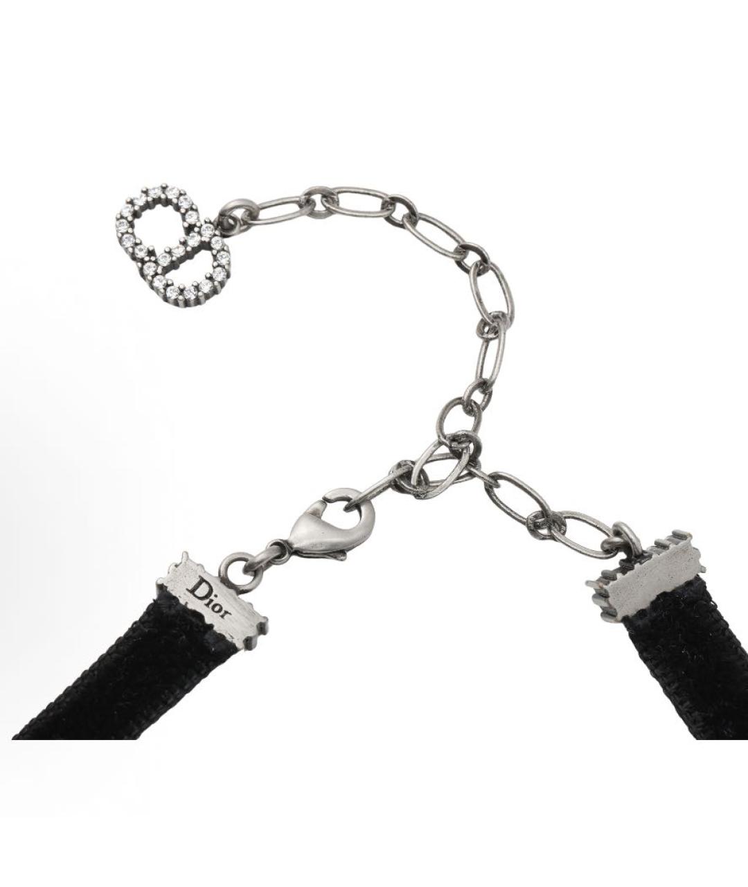 CHRISTIAN DIOR Черный металлический чокер, фото 3