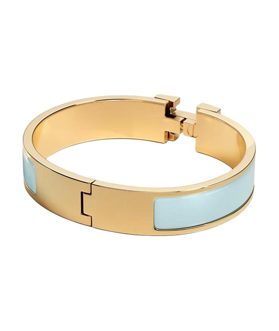 HERMES Голубой металлический браслет, фото 2