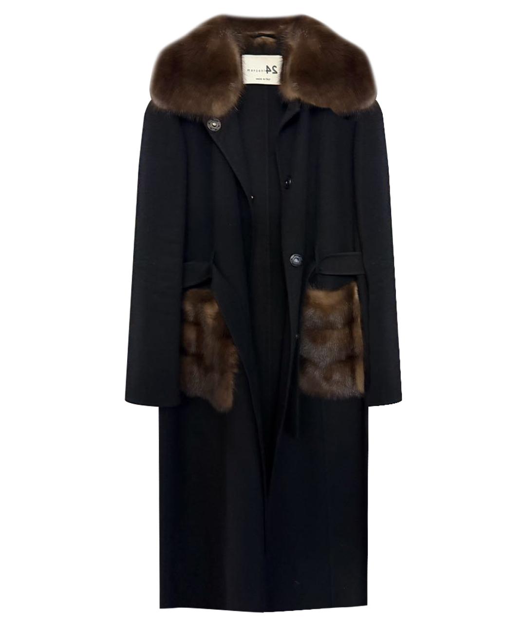 MANZONI 24 Черное кашемировое пальто, фото 9