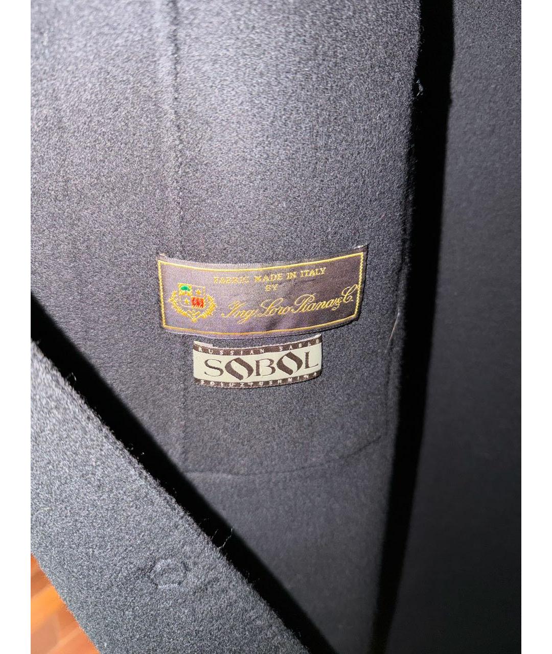 MANZONI 24 Черное кашемировое пальто, фото 4