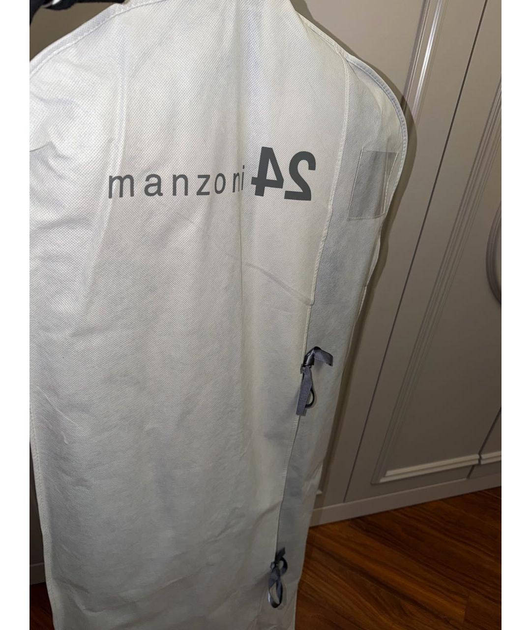 MANZONI 24 Черное кашемировое пальто, фото 6