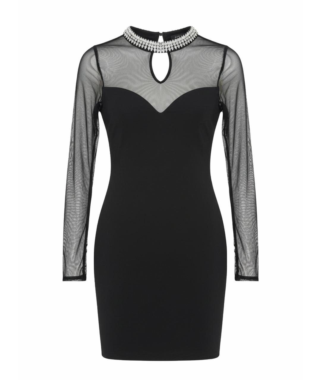 PHILIPP PLEIN Черное вискозное коктейльное платье, фото 1