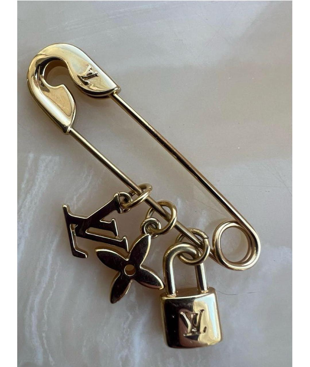 LOUIS VUITTON Золотая металлическая булавка / брошь, фото 2