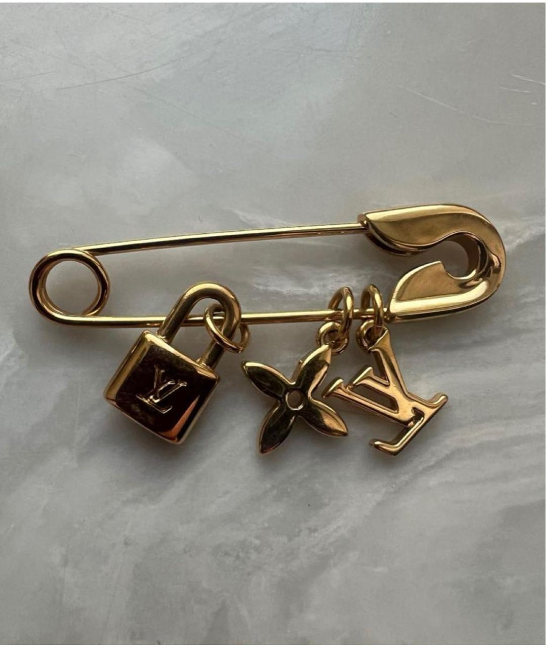 LOUIS VUITTON Золотая металлическая булавка / брошь, фото 4