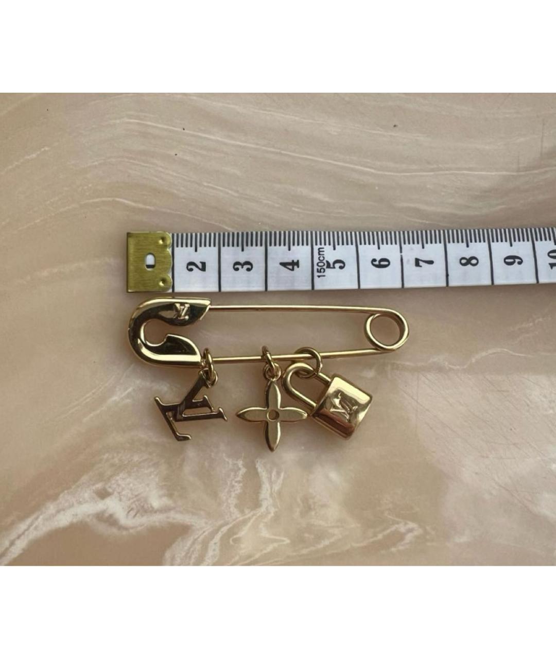 LOUIS VUITTON Золотая металлическая булавка / брошь, фото 3