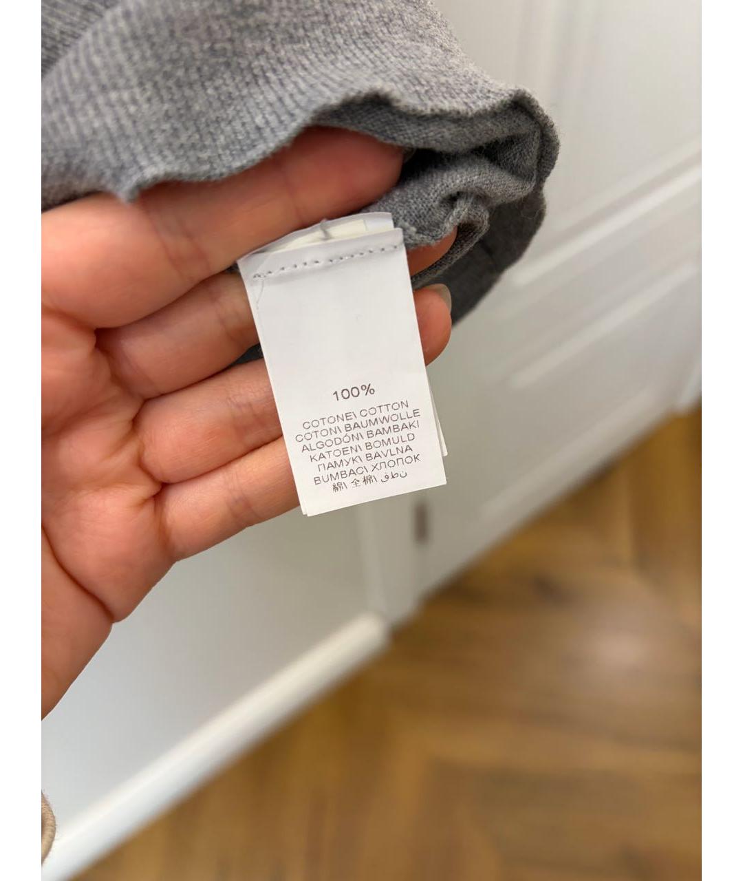 BRUNELLO CUCINELLI Серый хлопковый джемпер / свитер, фото 5