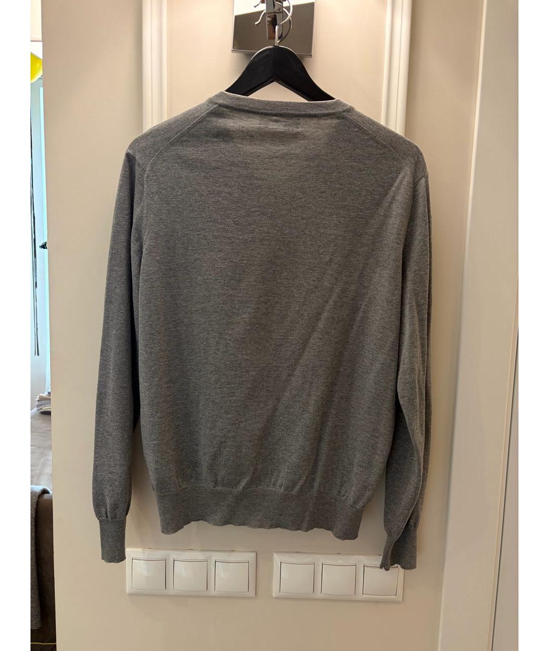 BRUNELLO CUCINELLI Серый хлопковый джемпер / свитер, фото 2