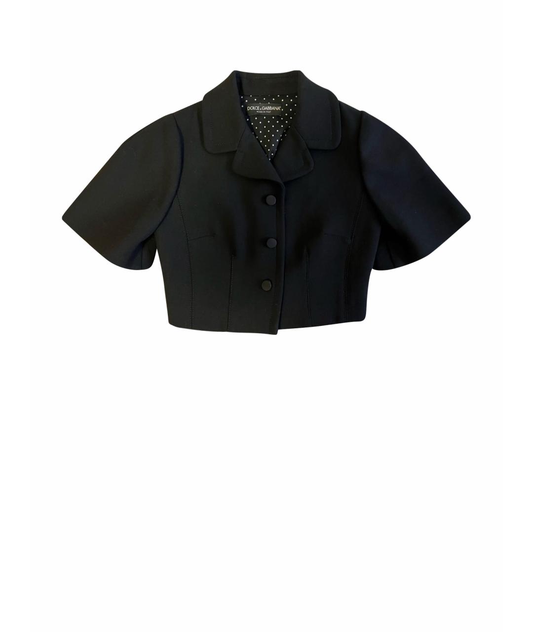 DOLCE&GABBANA Черный полиэстеровый жакет/пиджак, фото 1