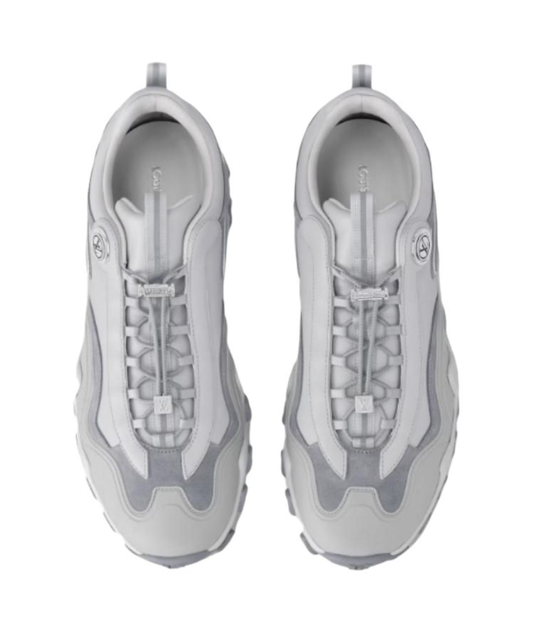 LOUIS VUITTON Серые текстильные кроссовки, фото 4