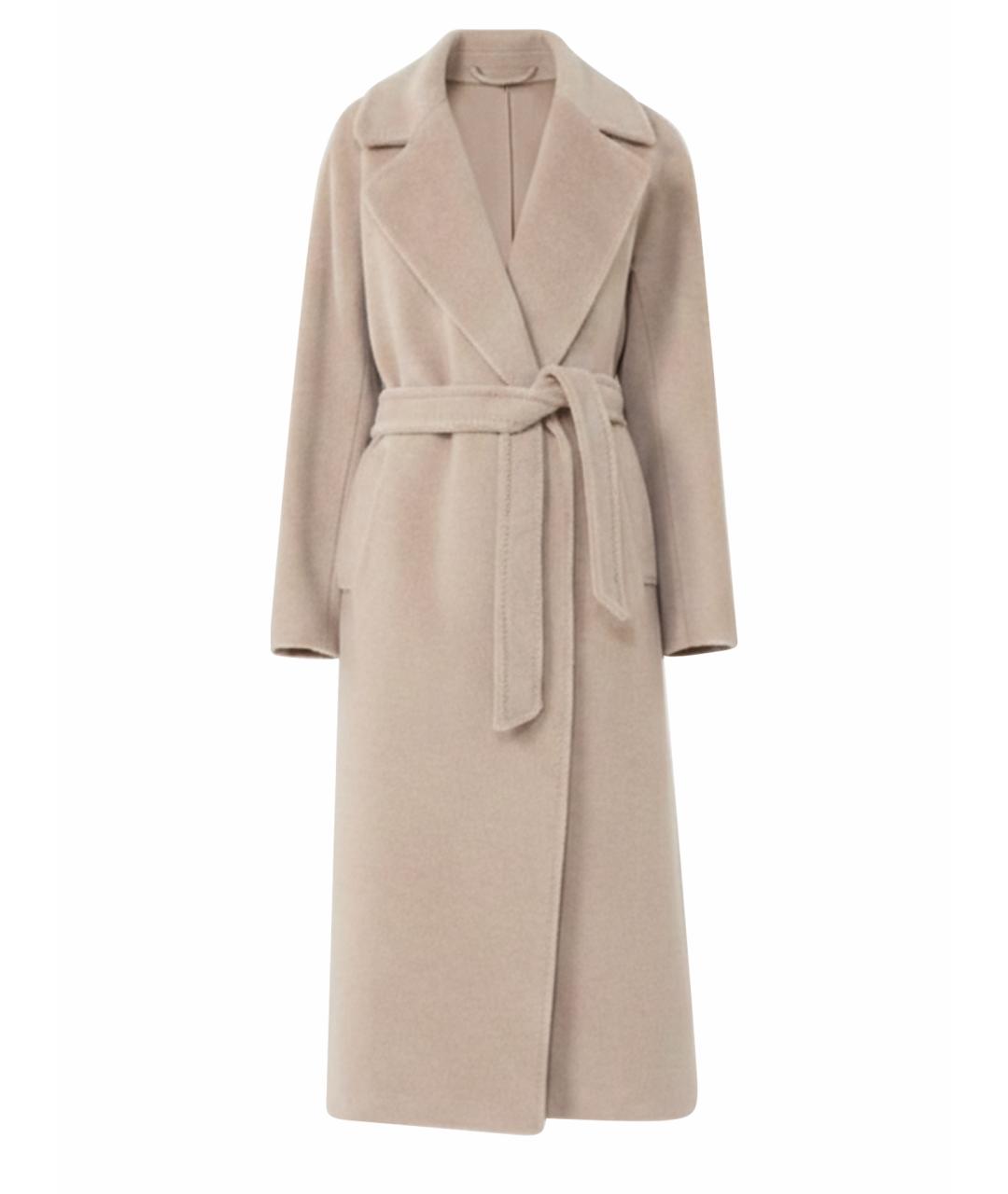 WEEKEND MAX MARA Бежевое шерстяное пальто, фото 1