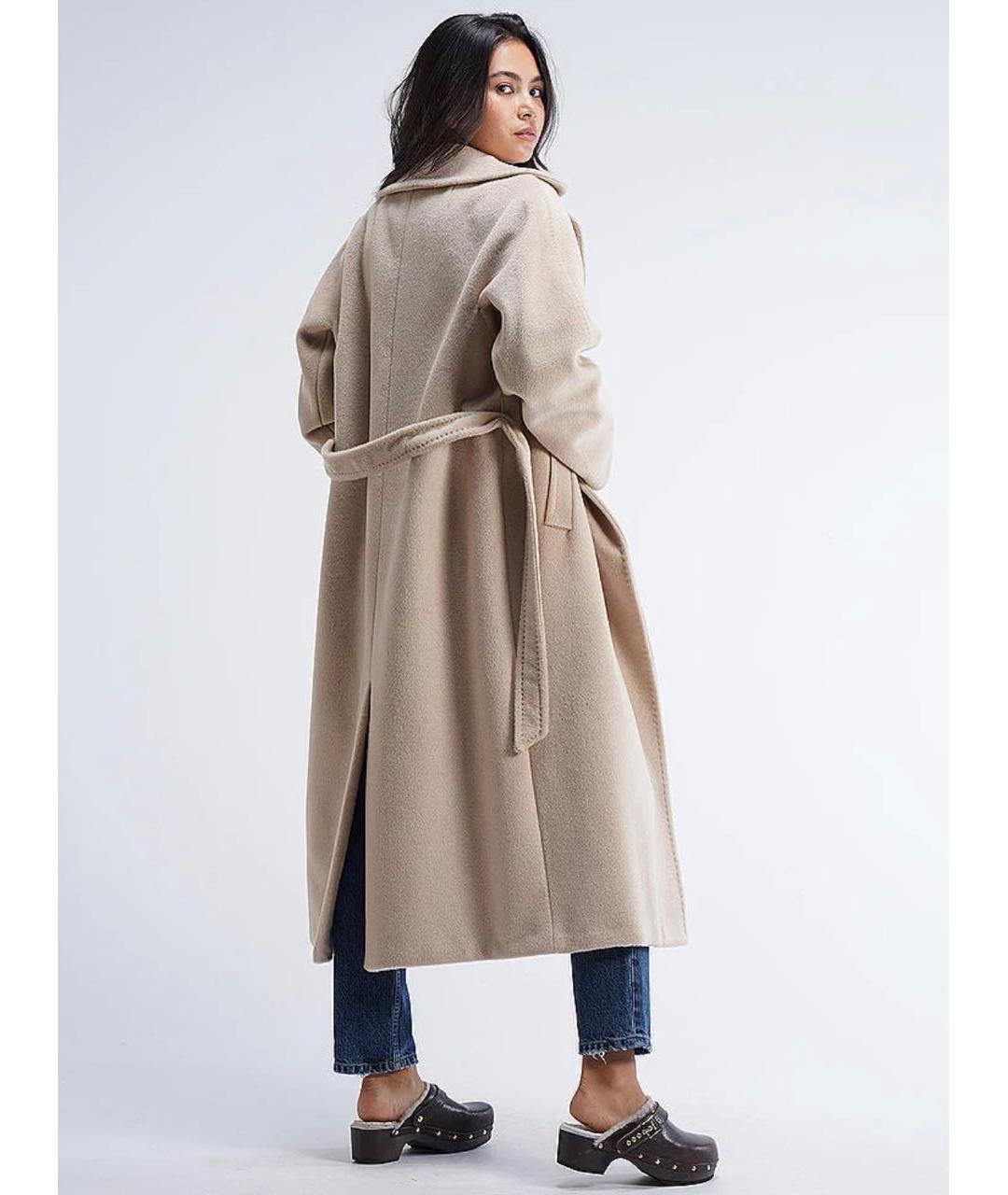 WEEKEND MAX MARA Бежевое шерстяное пальто, фото 3