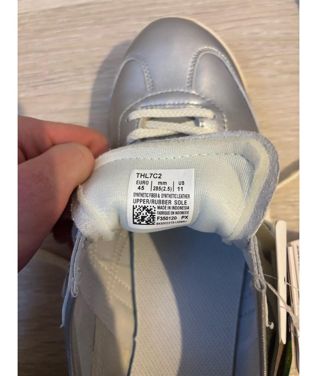 ONITSUKA TIGER Серебряные кожаные низкие кроссовки / кеды, фото 7