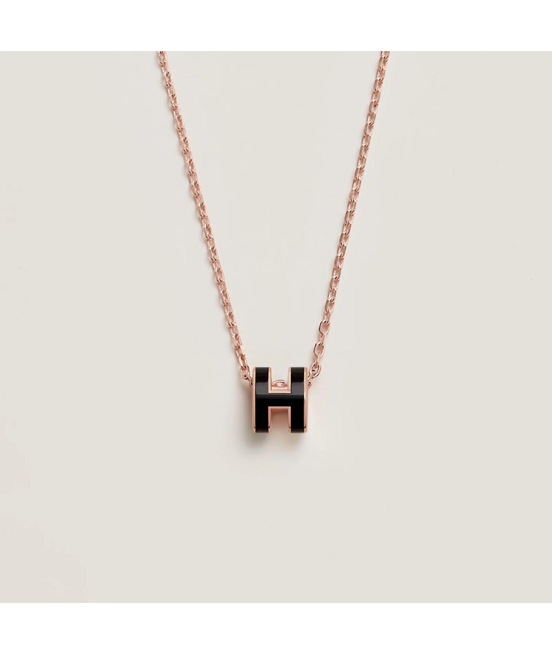 HERMES Черная металлическая подвеска, фото 4