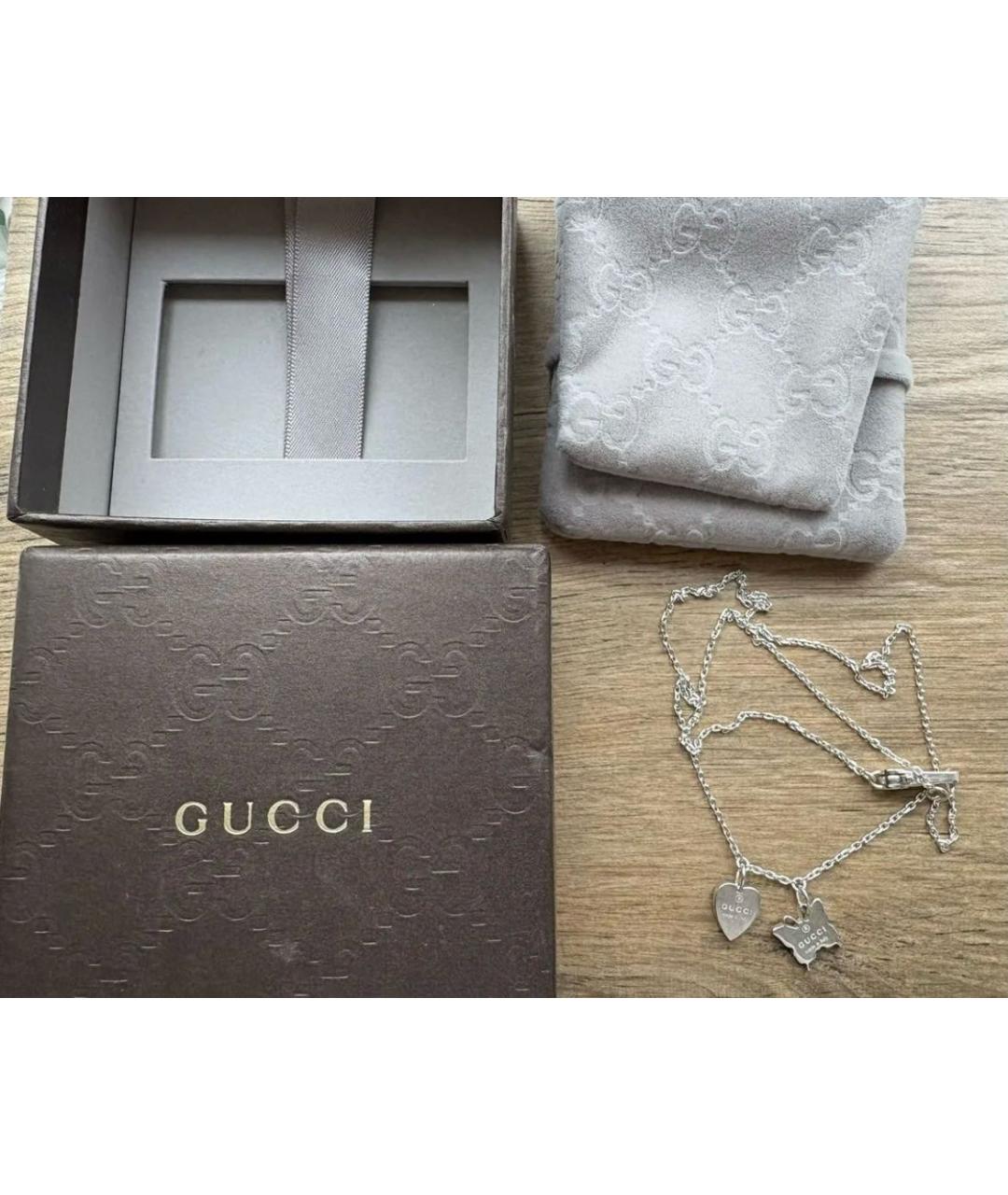 GUCCI Серебрянный серебряный кулон, фото 4