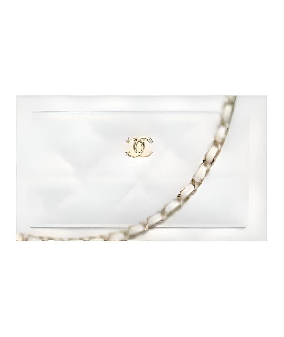 CHANEL Белая кожаная косметичка, фото 2