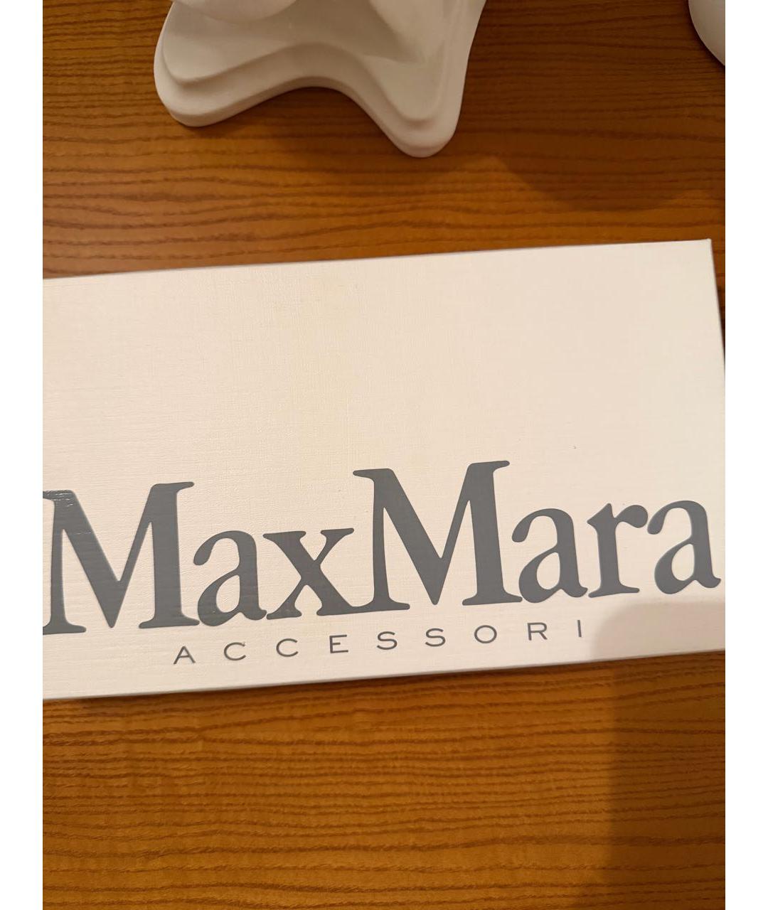 MAX MARA Черные кожаные перчатки, фото 4