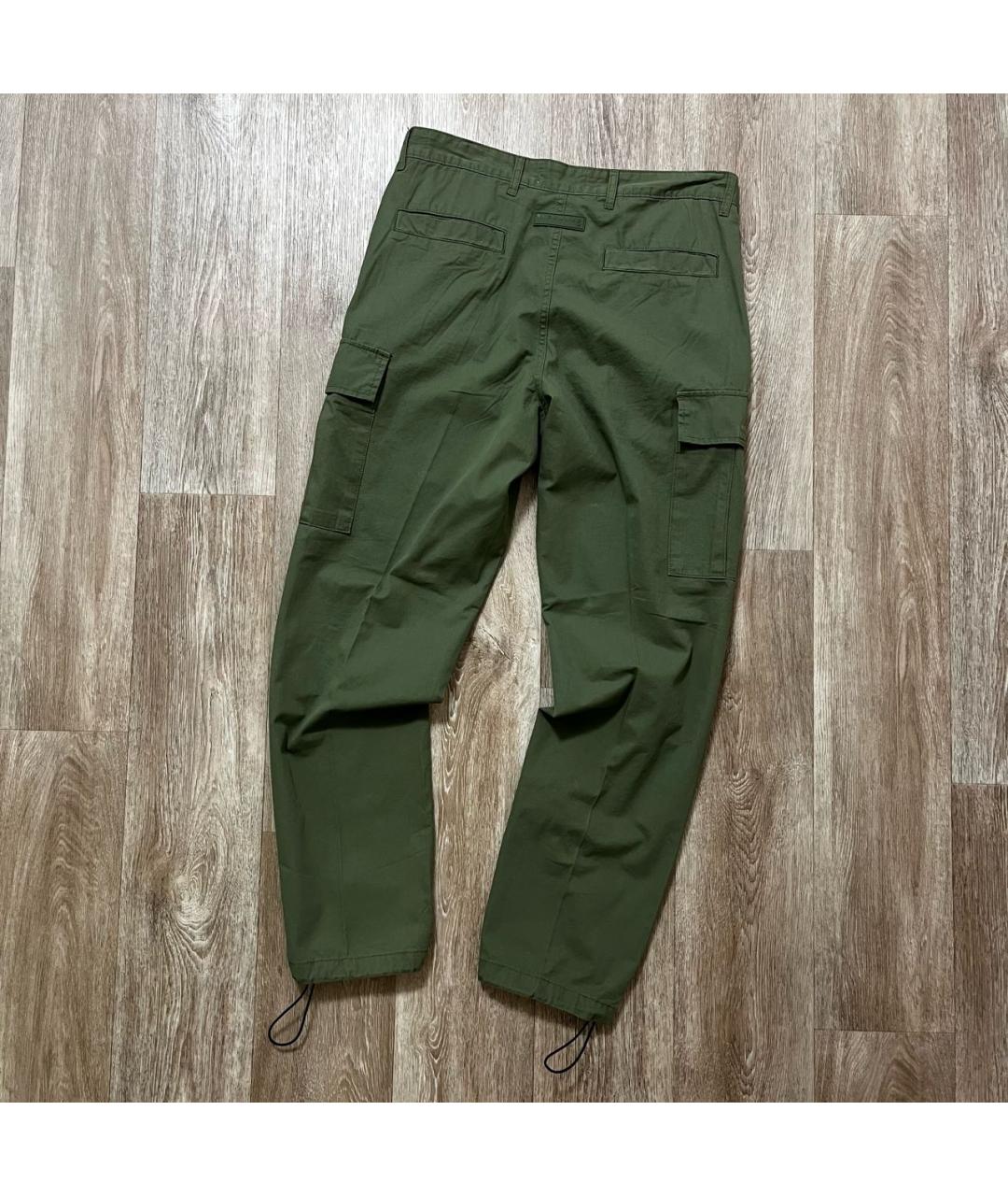 JOHN RICHMOND Хаки хлопковые повседневные брюки, фото 2