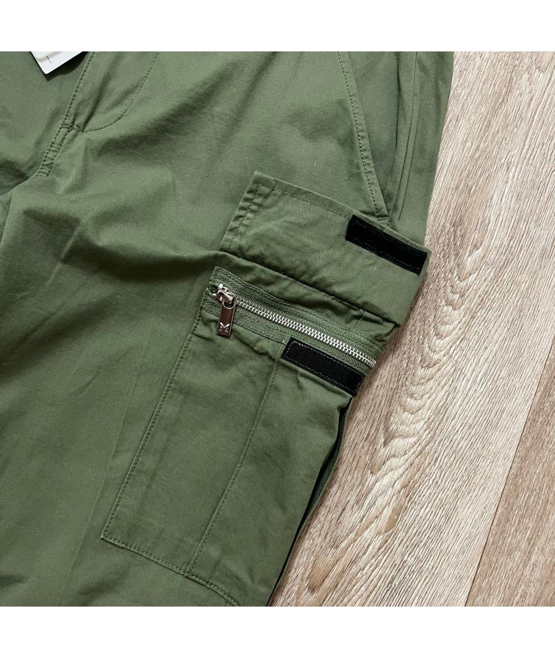 JOHN RICHMOND Хаки хлопковые повседневные брюки, фото 5