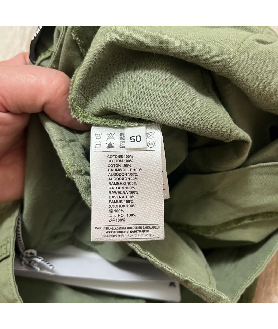 JOHN RICHMOND Хаки хлопковые повседневные брюки, фото 6