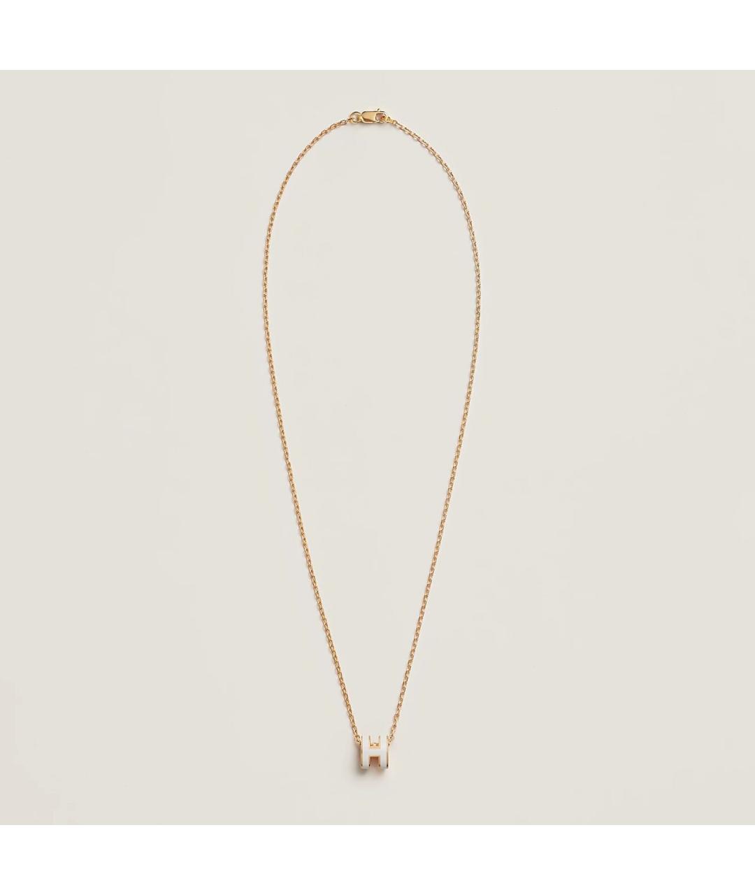 HERMES Белая металлическая подвеска, фото 2