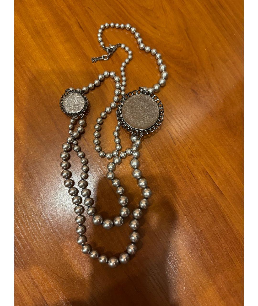CHANEL Серое жемчужное колье, фото 2