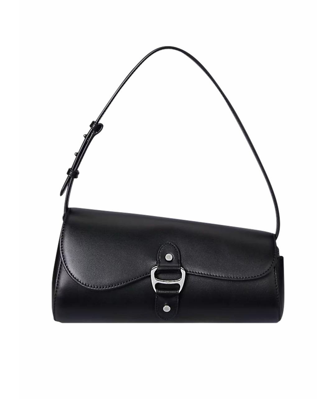 RALPH LAUREN Темно-синяя кожаная сумка с короткими ручками, фото 1