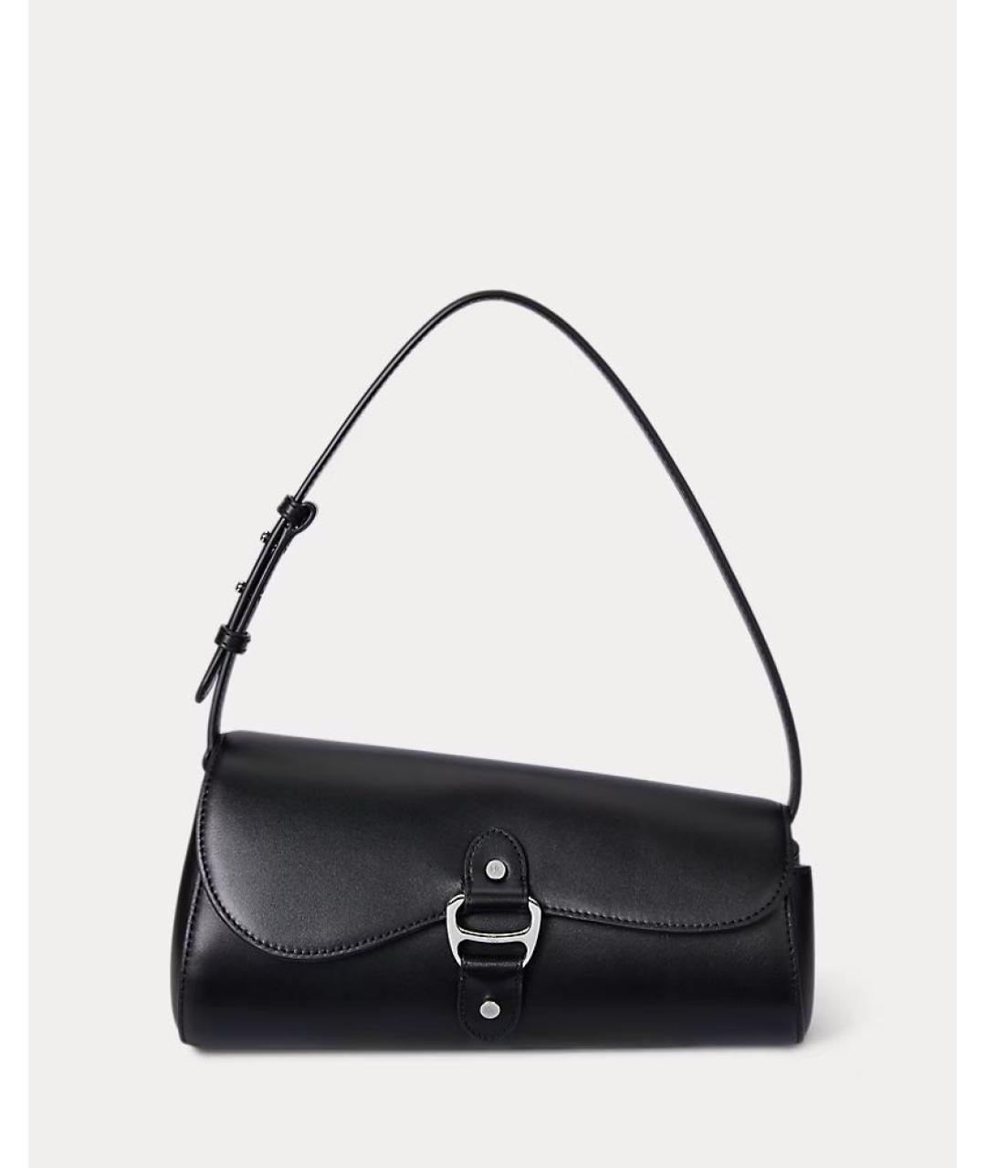 RALPH LAUREN Темно-синяя кожаная сумка с короткими ручками, фото 4