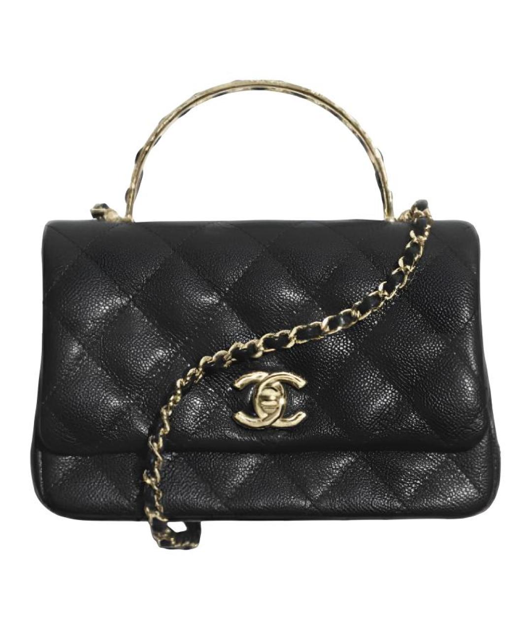 CHANEL Черная кожаная сумка через плечо, фото 1