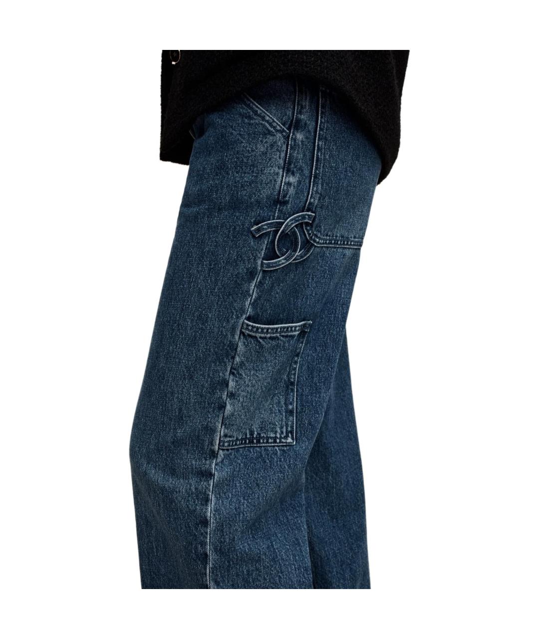 CHANEL Синие прямые джинсы, фото 3