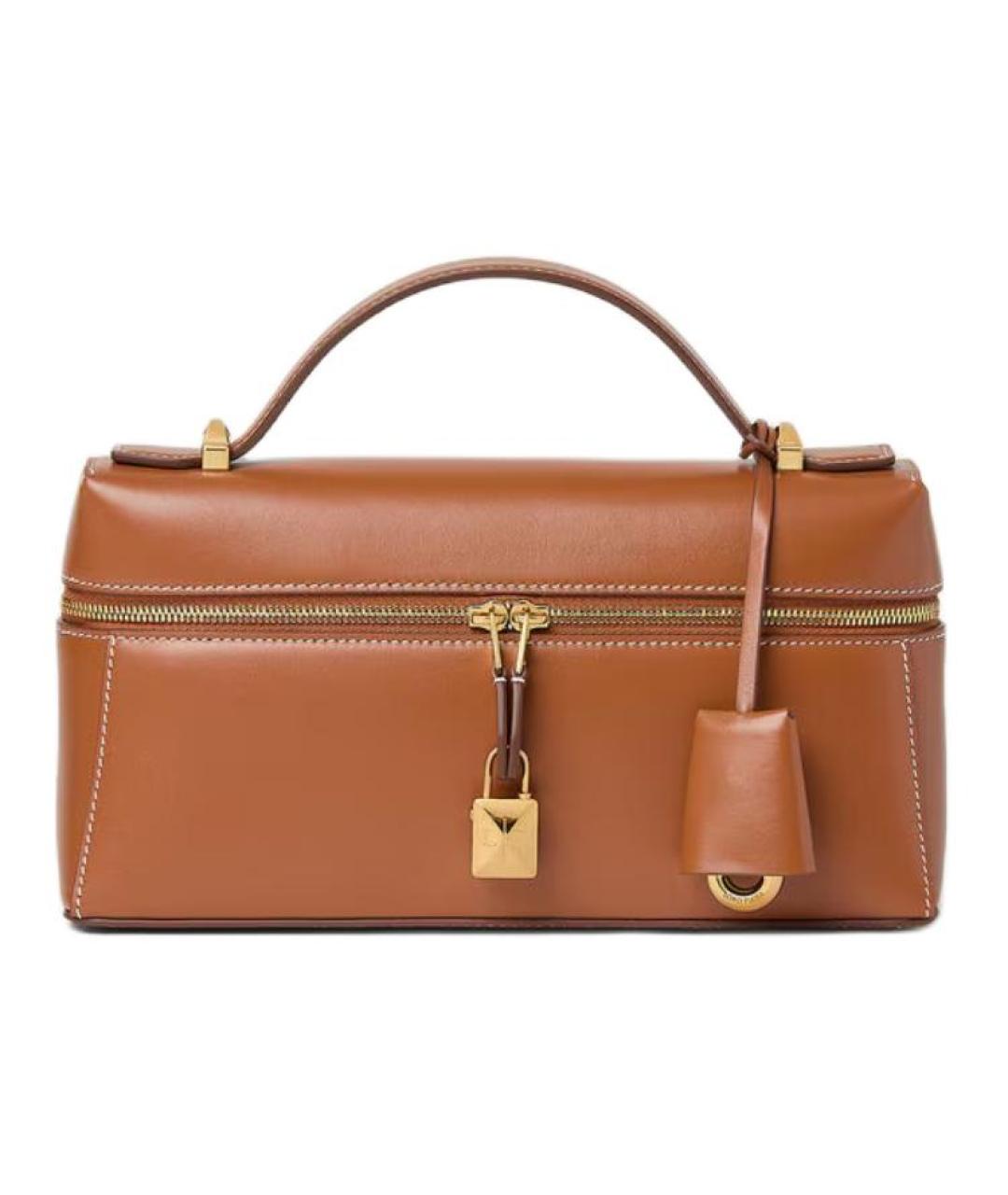 LORO PIANA Коричневая кожаная сумка через плечо, фото 1